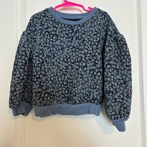 GAP Blue Floral Kids Sweatshirt